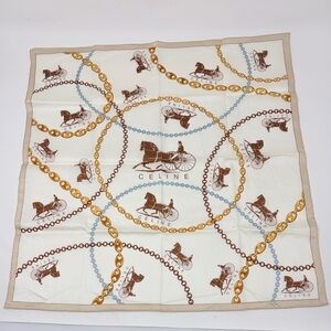 CELINE PARIS Vintage Cotton-Silk Scarf